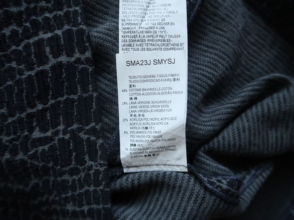 Armani Collezioni  Navy Blue & Grey Textured Stretchy Jacquard Shift Dress Italy - Picture 5 of 16